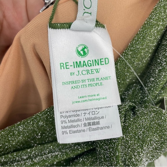 J.Crew Women's $76 High Cut TIe-Waist Bikini Bottom Sparkle Size XL BC133 - Picture 6 of 11